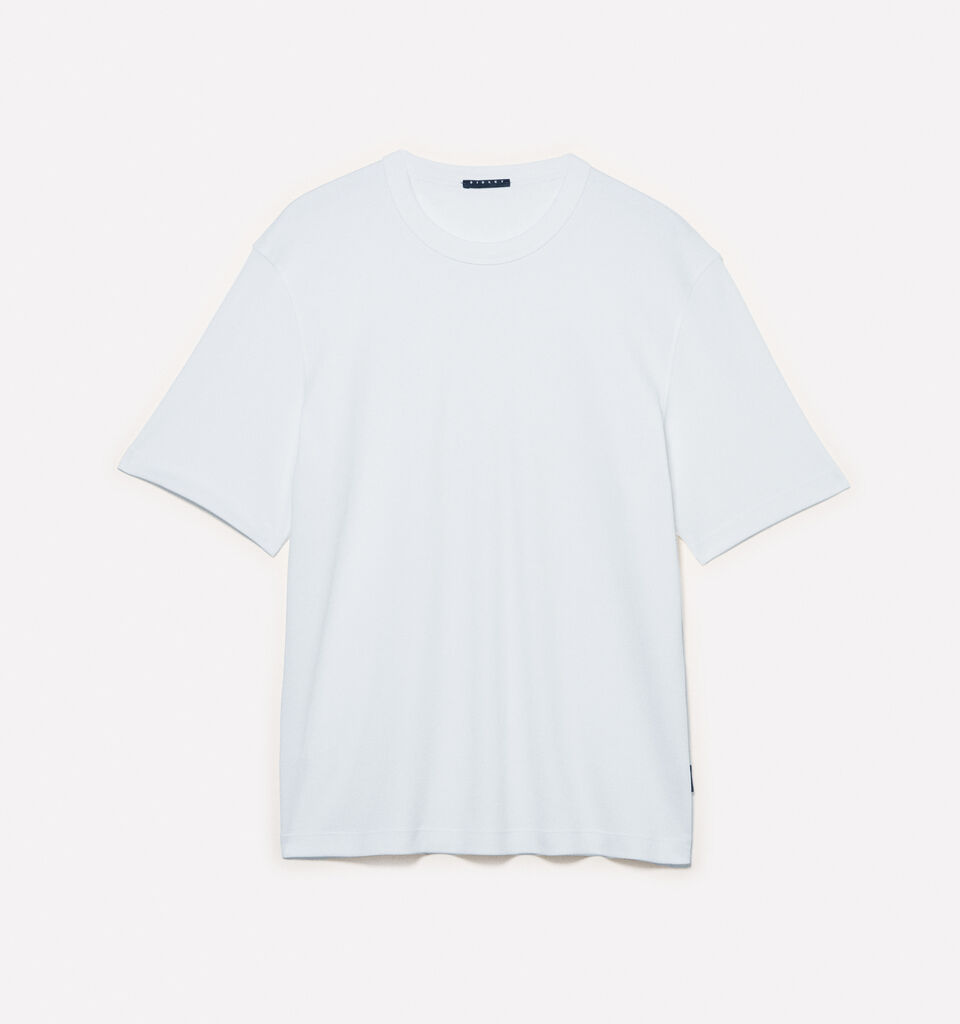 White regular fit t-shirt - men's short sleeve t-shirts - White | Sisley image number 5